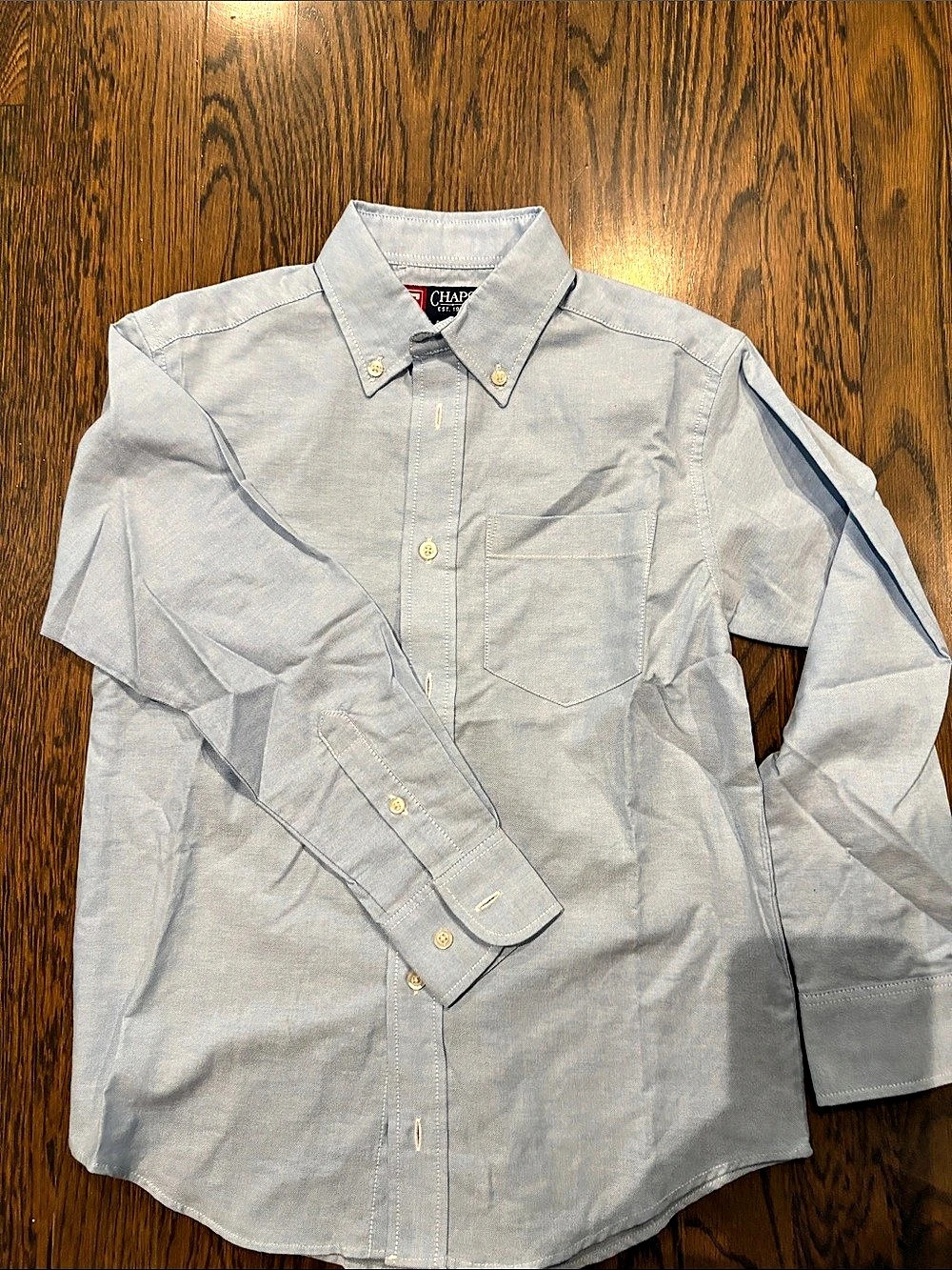 Chaps Button Down Shirt in Blue Size 8 Like New